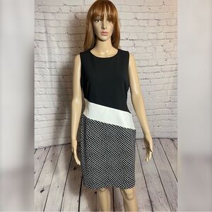 NWT New $129 Tommy Hilfiger Sleeveless Black White Dress Size 8